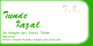 tunde kazal business card